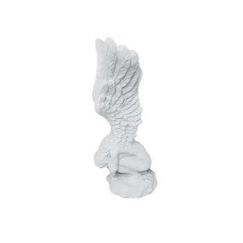 Zahradní dekorace ZahradniDekorace socha anděla - mlčící strážce, bílý mramor, výška 70 cm, 17 kg