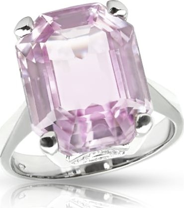 zlatý prsten s kunzitem 10.17ct pink s IGI certifikátem