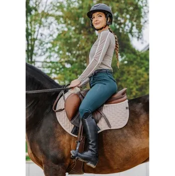 Jezdecké kalhoty Dámské jezdecké rajtky EQUITHEME Originals Beverly dark green (46)