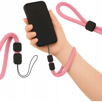 Šňůrka na telefon plast růžová