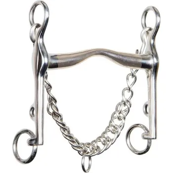 Udidlo pro koně Drezurní páka HARRY'S HORSE Gold Brass 16mm/12,5cm