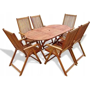 VidaXL 7dílná zahradní souprava, masivní akáciové dřevo