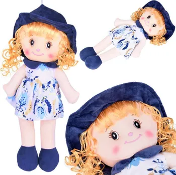 Panenka Hadrová panenka Maja s modrým kloboučkem 45 cm