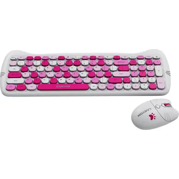 Klávesnice Canyon HSET-W6 Kitty Edition Pink CNS-HSETW6PK-CS