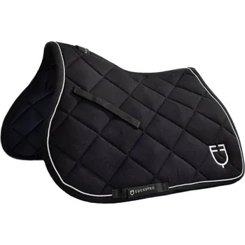 Všestranná podsedlová dečka EQUESTRO Cotton Logo black VS