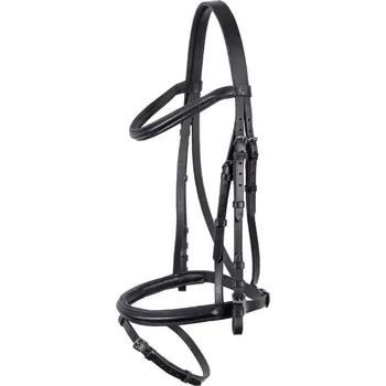 Uzdečka HARRY'S HORSE Bronze s anglickým nánosníkem černá MINISHETTY