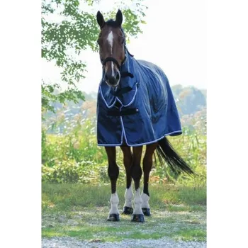 Deka pro koně Lehká výběhová deka RIDING WORLD s krkem navy blue 150cm