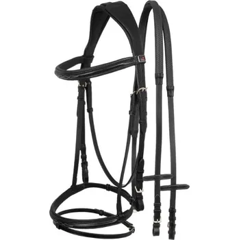 Uzdečka SUPREME Contrast s anglickým nánosníkem černá FULL