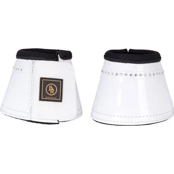 Koňské kamaše Zvony BR Glamour Lacquer bílé (S)