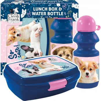 Svačinový box Sada lahev na pití Derform 330 ml a svačinový box