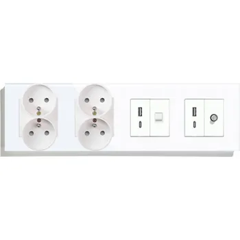 Elektrická zásuvka Anténní zásuvka, elektrická, internetová nástěnná BSEED bílá