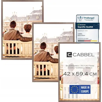 Obraz Rámeček na fotografie A2 42 x 59,4 cm Nerozbitná barva tmavý dub, sada 3 ks