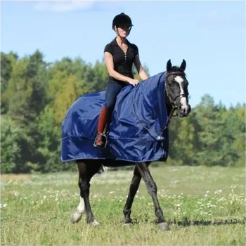 Deka pro koně Nepromokavá jezdecká deka BUCAS Rain Protector navy 125cm