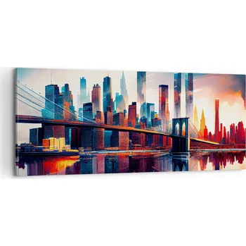 Obraz Foto obraz na plátně canvas 100x40 město obývací pokoj ložnice na zeď velký