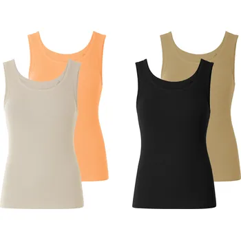 esmara® Dámské vroubkované tílko s BIO bavlnou, 2 kusy