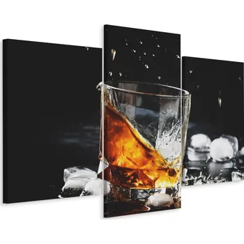 Obraz Obraz ze 3 dílů WHISKEY S Kostkami Ledu 60x40