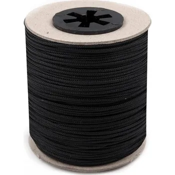 Příze Šňůra technická žaluziová / k navlékání korálků Ø1,4 mm Varianta: 3 černá, Balení: 100 m