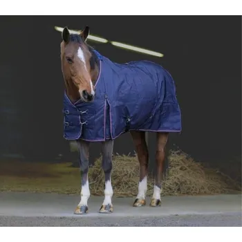 Deka pro koně Stájová deka EQUITHEME 840D tmavě modrá 300g 150cm