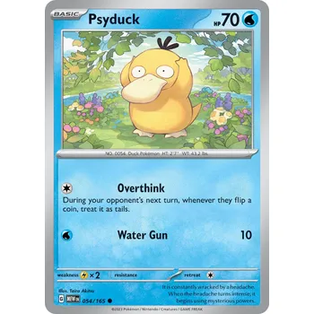 Sběratelská karetní hra Psyduck MEW 054/165 - reverse holo