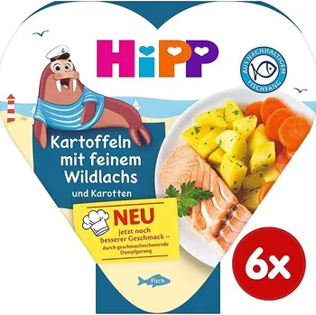 HiPP Brambory se zeleninou a jemným lososem 6× 250 g