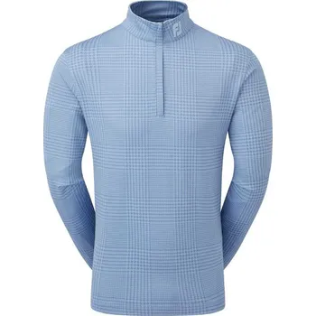 FootJoy Glen Plaid Print Chill-Out Zip Neck pánská mikina, storm pánské, M