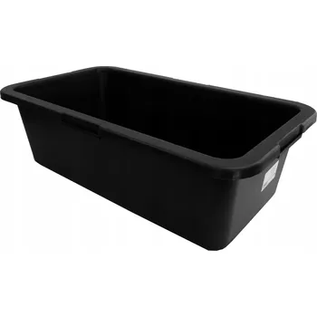 Zednická nádoba Stavební míchačka obdélníková 40L černá z regranulátu PP/PE, nádoba na maltu