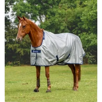 Vybavení pro koně Výběhová deka BUCAS Power Turnout Light Big Neck silver 140cm