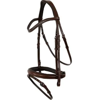 Uzdečka BR Oxford s anglickým nánosníkem oak/silver COB