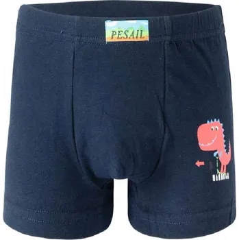 Chlapecké spodní prádlo CHLAPECKÉ BOXERKY S DINOSAUREM BAVLNĚNÉ NOVINKA Barva: Tmavě modrá, Velikost: 110/116