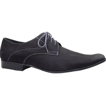 Pánské polobotky Vycházkové polobotky, De-Plus, černá: Černá Nubuk, velur (semiš) 31,2 46 G - standardní šíře (9231-9231)