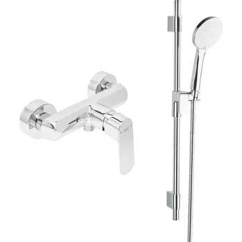 Sprchová baterie SAT Feel se sprchovým setem 150 mm chrom SATBSFEEL268SET1 - SATBSFEEL268SET1