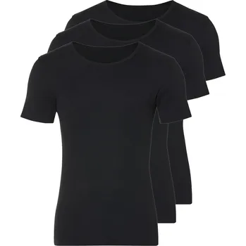Pánské tričko LIVERGY® Pánské spodní triko, 3 kusy (kulatý výstřih, černá, 4/S)