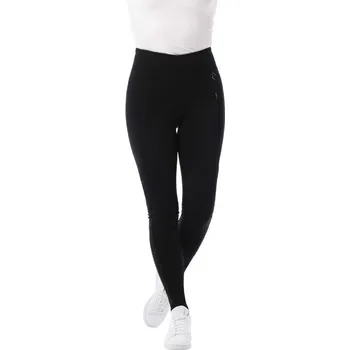 Jezdecké kalhoty Dětské jezdecké legíny EQUITHEME Dolomyt full grip černé (10 roků)