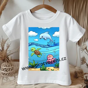 Chlapecké tričko Trička s potiskem Tričko s potiskem, dětské, MOŘE - ŽELVA, 1 ks Velikost: 7/8 let Beagle