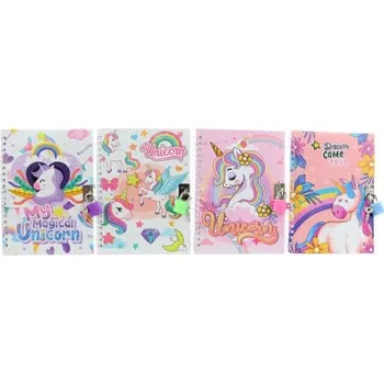 Zápisník Zápisník se zámkem jednorožec