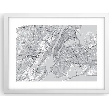 Obraz Obraz plakát v bílém rámu do obýváku 40x30 New York foto na zeď