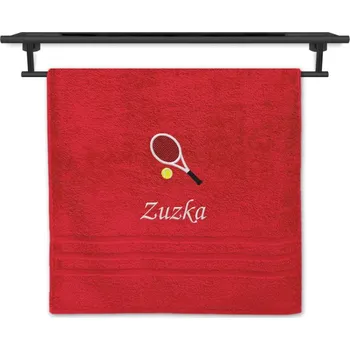 Ručník Povlečení Plus Ručník se jménem NA PŘÁNÍ červený 50x100 Tenisová raketa