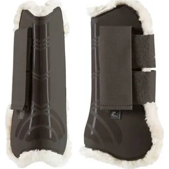 Koňské kamaše Šlachové chrániče HORZE Caliber s beránkem hnědé FULL