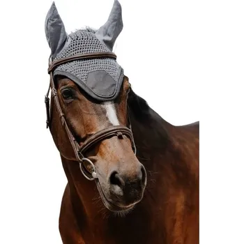 Koňská maska proti hmyzu Čabraka EQUITHEME Chic šedá FULL