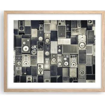 Obraz Obraz plakát na zeď v rámu světlý dub 50x40 abstrakce foto do obýváku