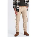 Ombre Clothing Pánské pískové kalhoty V2 PACG-0197