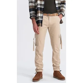 Pánské kalhoty Ombre Clothing Pánské pískové kalhoty V2 PACG-0197