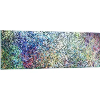 Obraz Obraz na skle do obýváku ložnice 90x30 abstrakce obrazy na zeď sklo
