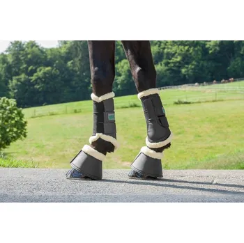 Koňské kamaše Zvony USG s beránkem černé (M)