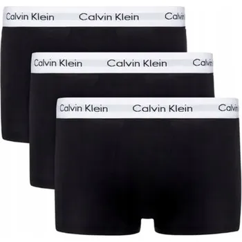 Boxerky Calvin Klein Pánské boxerky 3-pack černé TRUNKY, Velikost L