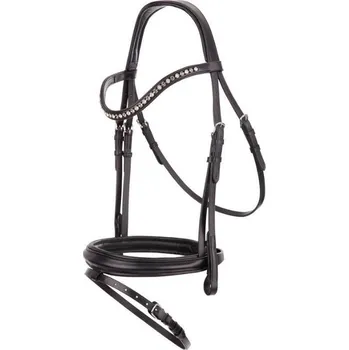 Uzdečka BR Cambridge black/silver COB