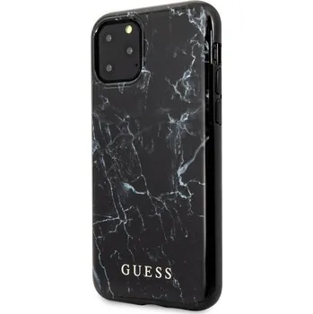 Náhradní kryt pro mobilní telefon Guess Marble Design na iPhone 11 Pro Max (GUHCN65PCUMAB) černý