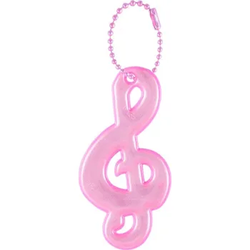 Přívěsek řetízek houslový klíč růžový