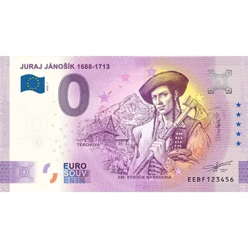 Sběratelství 0 EUR bankovka Juraj Jánošík 1688 – 1713 2020-1 ND