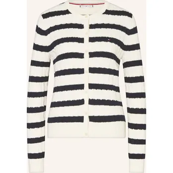 Dámský svetr Tommy Hilfiger Dámský Pletený Kardigan, bílá / tmavě modrá, 36